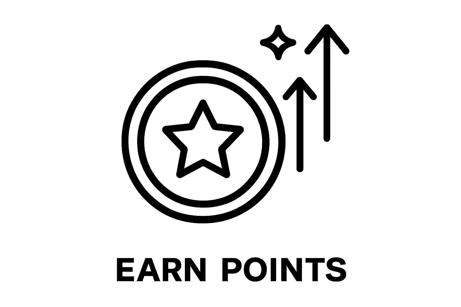 Earn Points icon in black